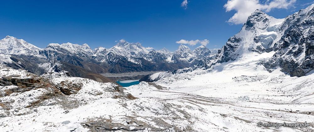 Most beautiful Panorama on the Eightthousanders and Gokyo Lake
Renjo La Pass 
